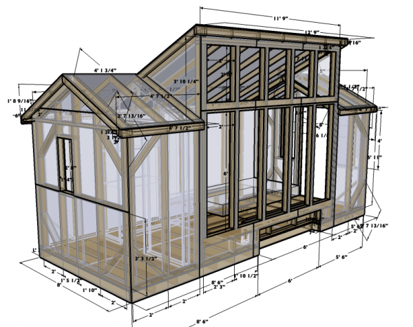 20 Solar Tiny House Plans – Version 1.0 8×20 Solar Tiny House 