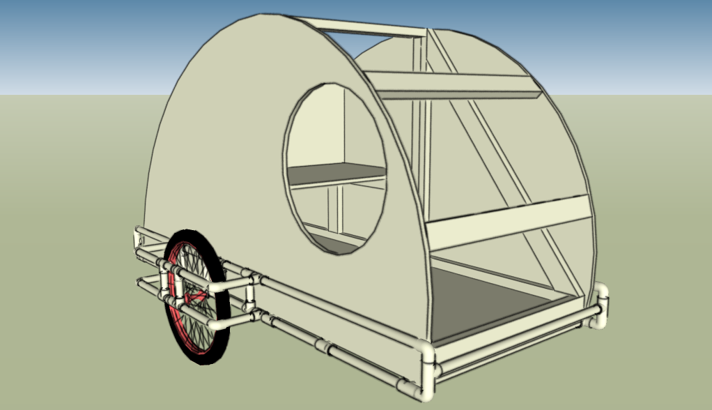 PVC Teardrop Bike Trailer - Tiny House Design