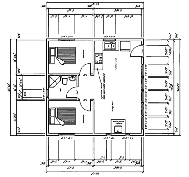 Small House Plans 24X24