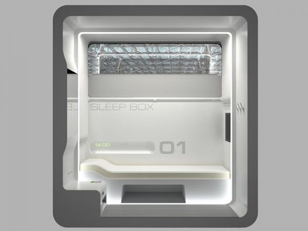 sleepbox interior cut-away