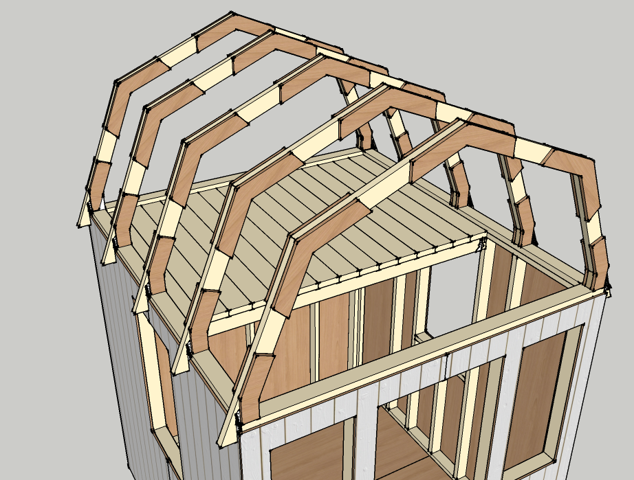 How to design a gambrel roof on a shed ~ Haddi